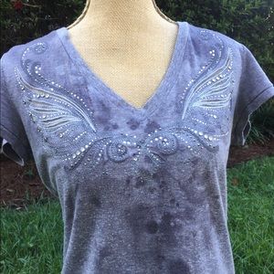 Miss me grey embellishes T